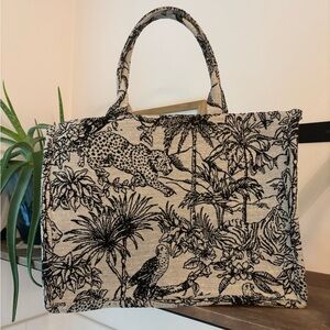 Elegant Black and White Tote Bag
